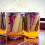 Savory rhubarb pickles recipe